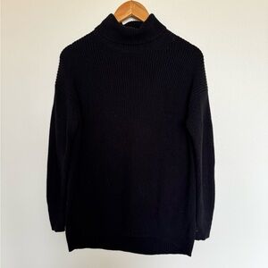 J.Crew Black Cashmere Blend Turtleneck Sweater XS
